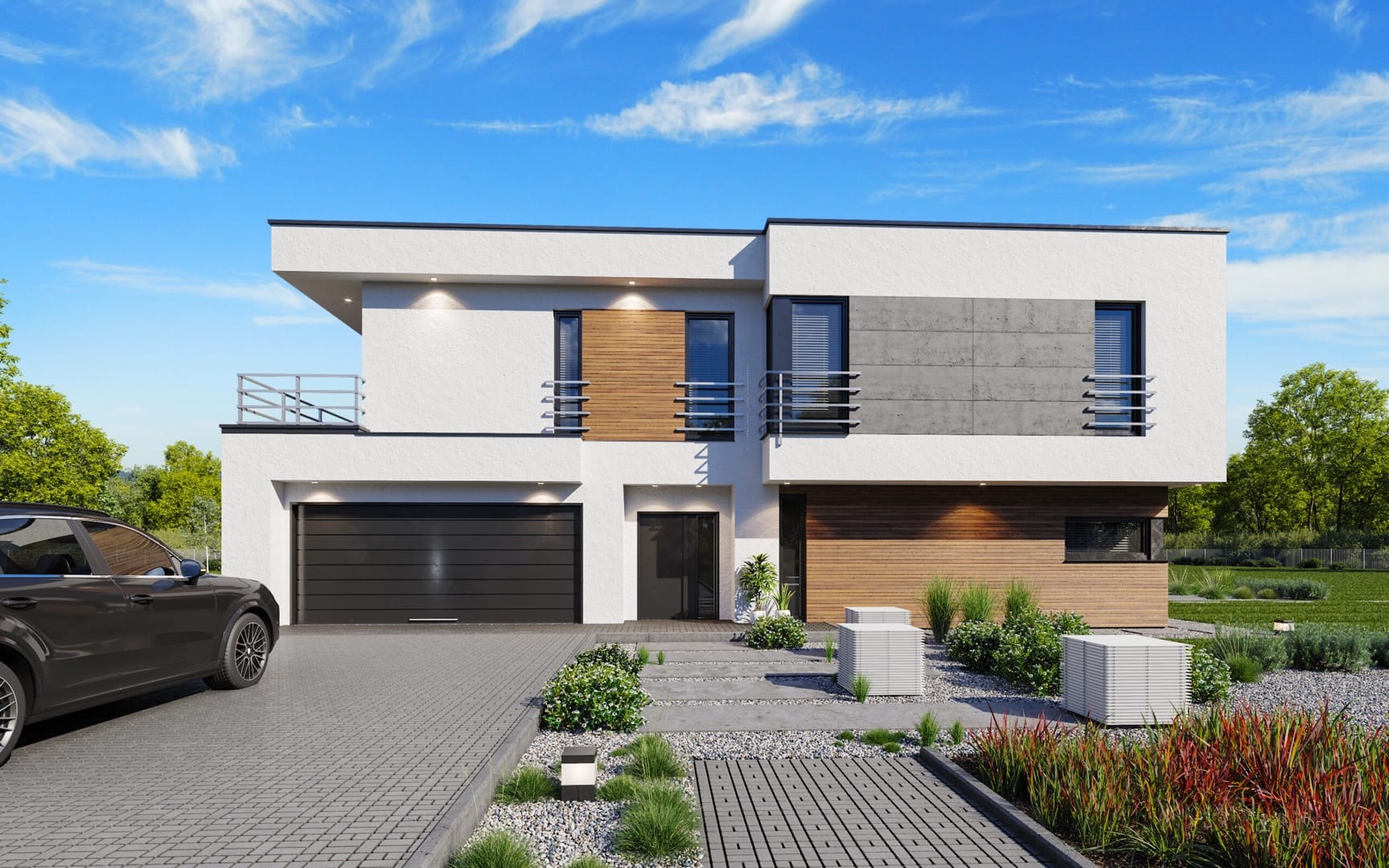 dom z płaskim dachem wolfhaus